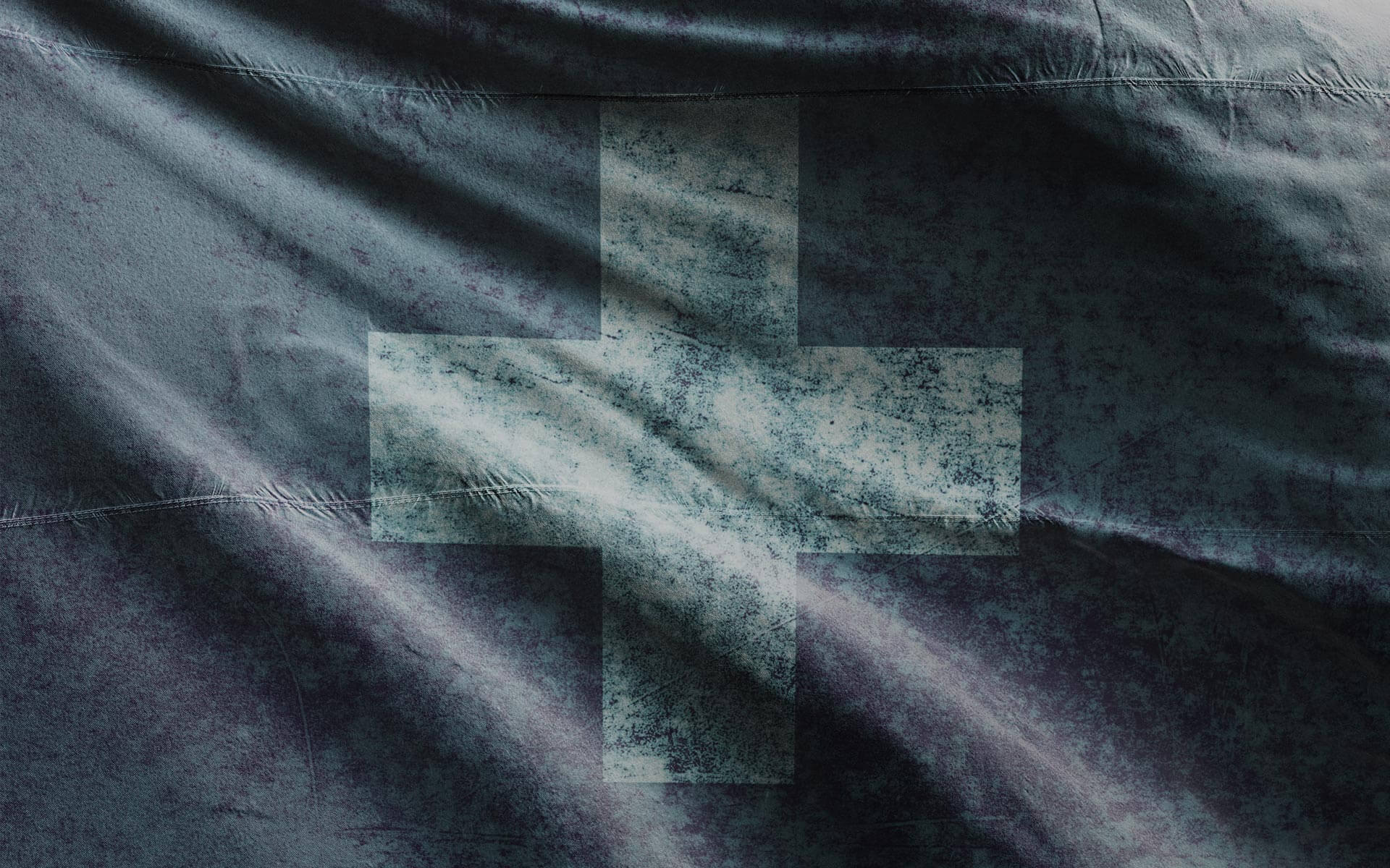 Eingefärbte Flagge der Schweiz