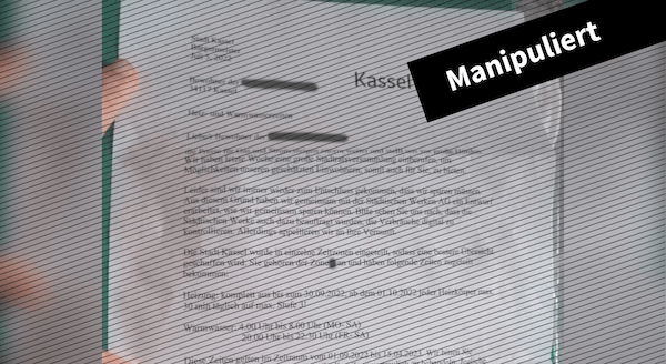 Gefälschter Brief Kassel Collage