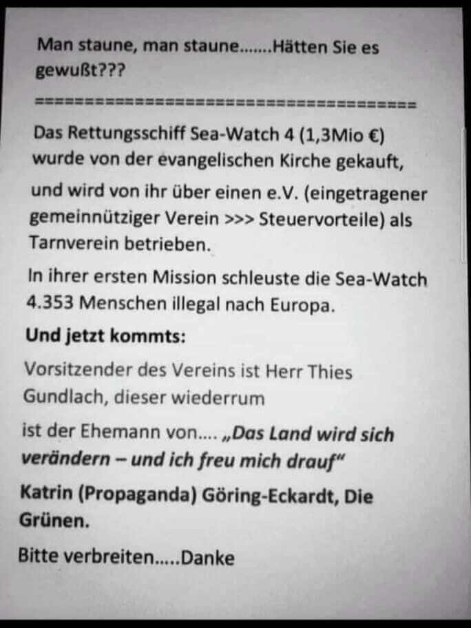 Falschbehauptung zu United4Rescue