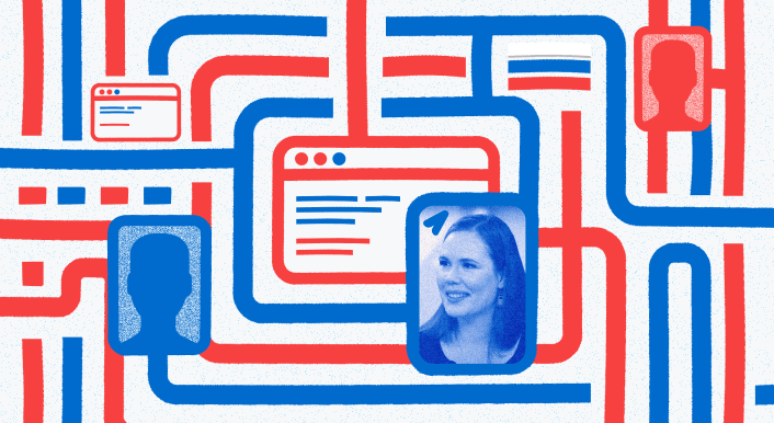 Grafik zur Telegram-Analyse: Netzwerk um Neues aus Russland von Alina Lipp